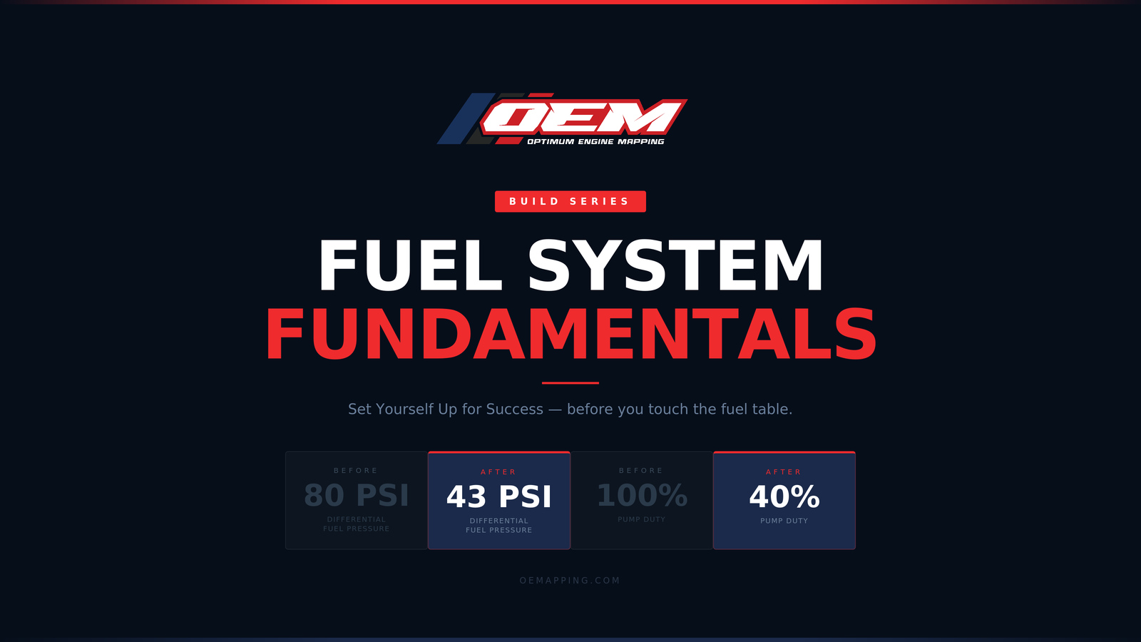Fuel System Fundamentals — Set Yourself Up for Success